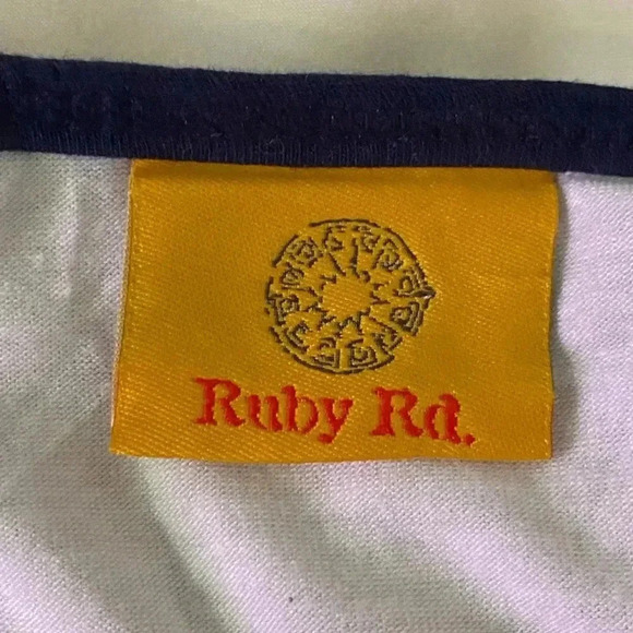 RUBY  Rd women eyelet long sleeve lined navy top - Picture 8 of 8